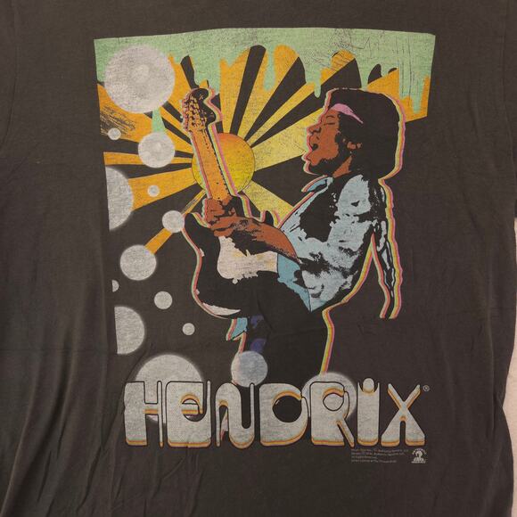 Jimi Hendrix Band Crew Neck Short Sleeve Graphic T Shirt Mens Size M Black - Picture 4 of 9
